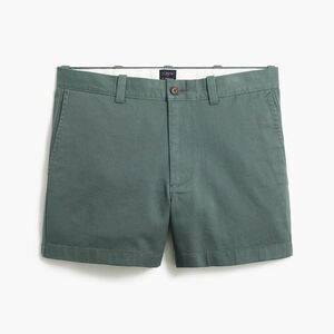 J. Crew Factory Men's 5" Flex Chino Short, Moss Green,  Size 35